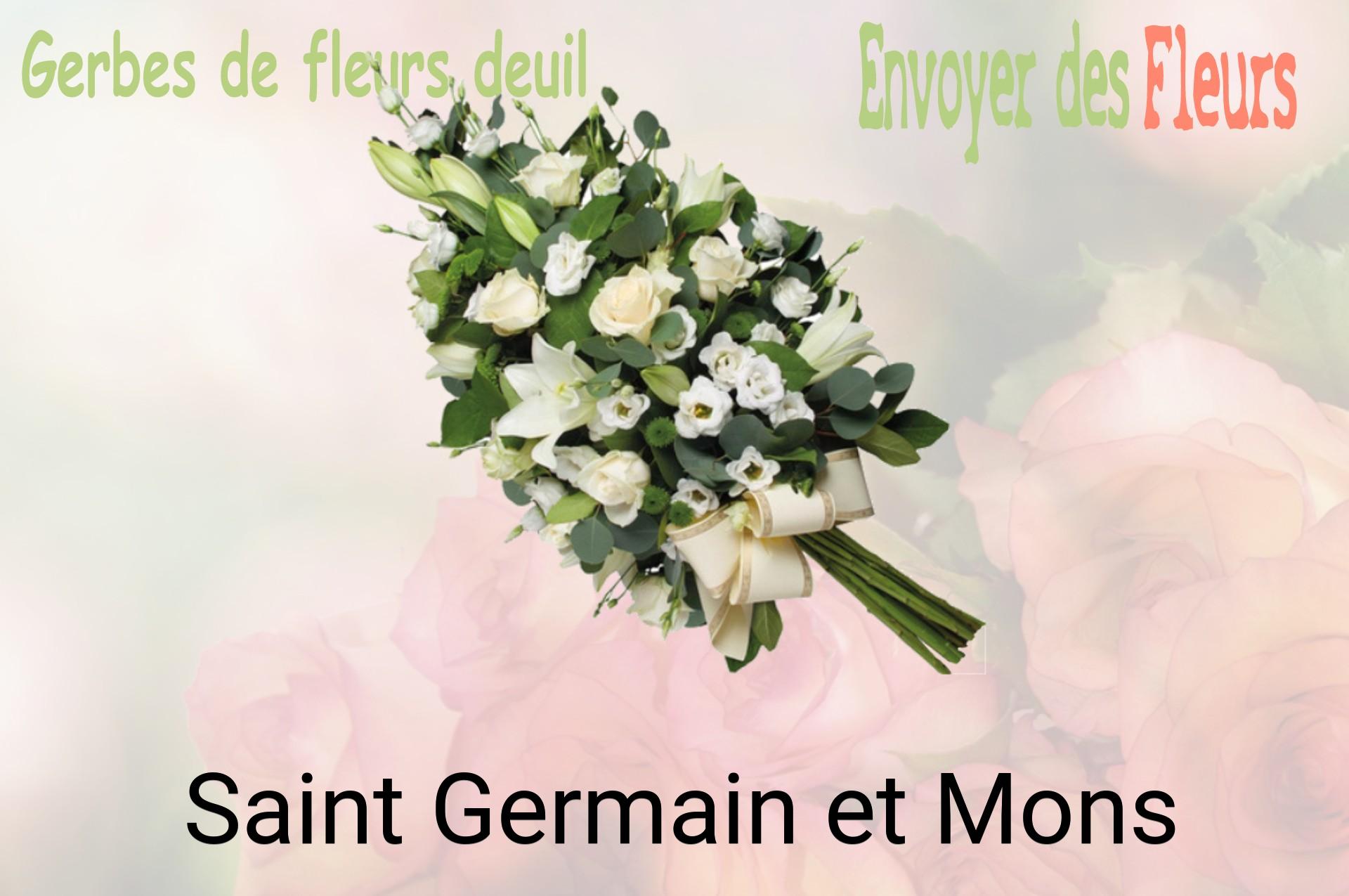 Gerbe de fleurs de deuil livrée à Saint-Germain-et-Mons